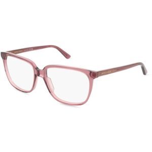 Kering Eyewear Spa Bottega Veneta BV1315O Unisex-Brille inkl. Gläser Vollrand Quadratisch Acetat-Gestell 56/16/145, Rot