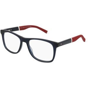 Safilo SpA Tommy Hilfiger Eyewear TH 2046 Herren-Brille inkl. Gläser Vollrand Quadratisch Acetat-Gestell 53/18/145, Blau