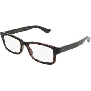 Kering Eyewear Spa Gucci GG1717O Unisex-Brille inkl. Gläser Vollrand Quadratisch Kunststoff-Gestell 54/19/145, Havanna