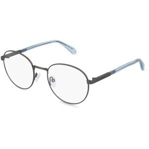 Safilo GmbH Polaroid PLD D600 Herren-Brille inkl. Gläser Vollrand Rund Edelstahl-Gestell 53/21/145, Grau