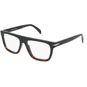 Safilo GmbH David Beckham DB 7096 Herren-Brille inkl. Gläser Vollrand Quadratisch Acetat-Gestell 53/16/145, Schwarz