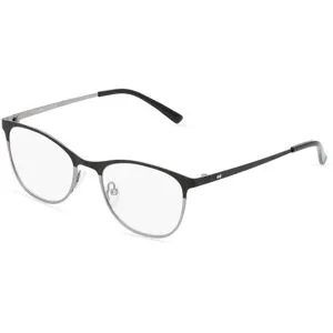 Fielmann AG Fielmann MI 003 CL Damen-Brille inkl. Gläser Halbrand Butterfly Edelstahl-Gestell 50/19/135, Schwarz