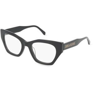 DE RIGO Vision D.A.CH. GmbH Zadig & Voltaire VZV429 Damen-Brille inkl. Gläser Vollrand Geometrisch Kunststoff-Gestell 52/21/140, Schwarz