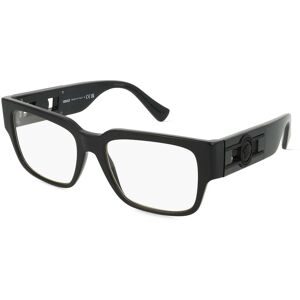 Luxottica Fashion Brillen Vertriebs GmbH Versace VE3350 Herren-Brille inkl. Gläser Vollrand Quadratisch Acetat-Gestell 55/18/140, Schwarz