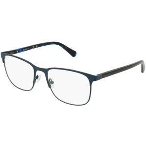 Marcolin Deutschland GmbH Gant GA3249 Unisex-Brille inkl. Gläser Vollrand Quadratisch Metall-Gestell 55/18/145, Blau