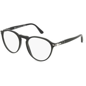 Luxottica Fashion Brillen Vertriebs GmbH Persol 0PO3286V Herren-Brille inkl. Gläser Vollrand Panto Acetat-Gestell 51/19/140, Schwarz