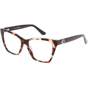 Marcolin Deutschland GmbH Guess GU50235 Unisex-Brille inkl. Gläser Vollrand Quadratisch Kunststoff-Gestell 52/15/0, Havanna