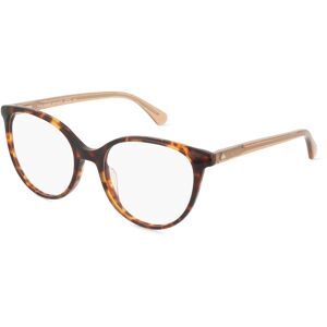 Safilo GmbH Kate Spade ADELLE Damen-Brille inkl. Gläser Vollrand Rund Acetat-Gestell 51/17/140, Beige