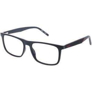 Safilo GmbH Hugo HG 1307 Herren-Brille inkl. Gläser Vollrand Quadratisch Kunststoff-Gestell 55/16/145, Schwarz