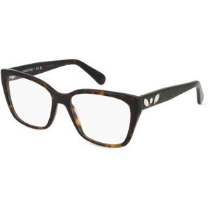 Luxottica Fashion Brillen Vertriebs GmbH Swarovski SK2008 Damen-Brille inkl. Gläser Vollrand Quadratisch Acetat-Gestell 53/17/140, Havanna