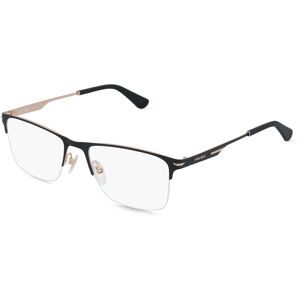 DE RIGO Vision D.A.CH. GmbH Police VPLN18 Herren-Brille inkl. Gläser Halbrand Quadratisch Metall-Gestell 53/18/145, Schwarz
