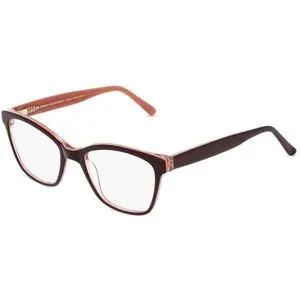 Wenzhou Bada Optical Co. , LTD Fielmann BD 505 FLEX CL Damen-Brille inkl. Gläser Vollrand Quadratisch Acetat-Gestell 52/19/135, Rot