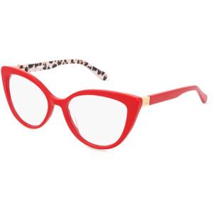 Safilo GmbH Moschino MOL500 Damen-Brille inkl. Gläser Vollrand Cat Eye Acetat-Gestell 54/17/140, Rot