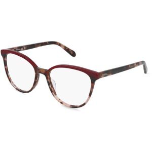 Safilo GmbH Fossil FOS 7188 Damen-Brille inkl. Gläser Vollrand Rund Acetat-Gestell 53/18/140, Pink