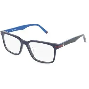 DE RIGO Vision D.A.CH. GmbH Fila VFI872 Unisex-Brille inkl. Gläser Vollrand Quadratisch Kunststoff-Gestell 53/16/145, Blau