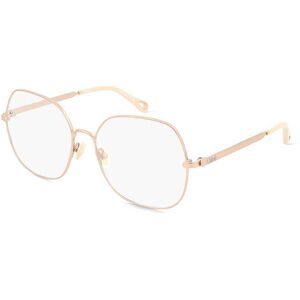 Kering Eyewear Spa Chloé CH0284O Damen-Brille inkl. Gläser Vollrand Eckig Metall-Gestell 57/16/140, Gold