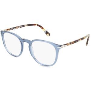 Luxottica Fashion Brillen Vertriebs GmbH Persol 0PO3318V Unisex-Brille inkl. Gläser Vollrand Panto Acetat-Gestell 51/21/145, Blau