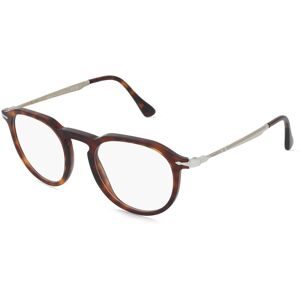 Luxottica Fashion Brillen Vertriebs GmbH Persol 0PO3387V PIER Unisex-Brille inkl. Gläser Vollrand Quadratisch Acetat-Gestell 49/21/145, Havanna