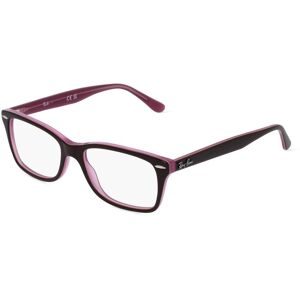 Luxottica Fashion Brillen Vertriebs GmbH Ray-Ban RX5428 Unisex-Brille inkl. Gläser Vollrand Quadratisch Acetat-Gestell 53/17/145, Braun
