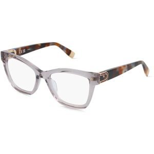 DE RIGO Vision D.A.CH. GmbH Furla VFU865 Damen-Brille inkl. Gläser Vollrand Cat Eye Kunststoff-Gestell 52/18/140, Grau