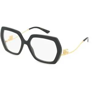 Luxottica Fashion Brillen Vertriebs GmbH Dolce&Gabbana 0DG3390B Damen-Brille inkl. Gläser Vollrand Quadratisch Acetat-Gestell 56/18/145, Schwarz