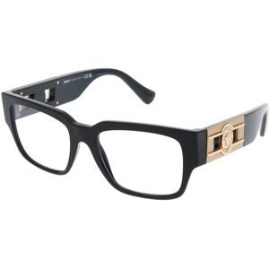 Luxottica Fashion Brillen Vertriebs GmbH Versace VE3350 Herren-Brille inkl. Gläser Vollrand Quadratisch Acetat-Gestell 53/18/140, Schwarz