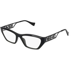 Luxottica Fashion Brillen Vertriebs GmbH Versace VE3327U Damen-Brille inkl. Gläser Vollrand Quadratisch Acetat-Gestell 55/18/145, Schwarz