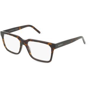 Thélios Givenchy GV50043I Damen-Brille inkl. Gläser Vollrand Quadratisch Acetat-Gestell 55/17/145, Havanna