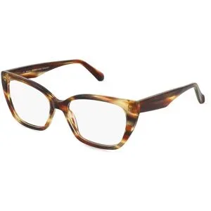 C&S CO. LTD. Fielmann ABC 086 FA PALOMA Damen-Brille inkl. Gläser Vollrand Butterfly Acetat-Gestell 53/16/140, Havanna