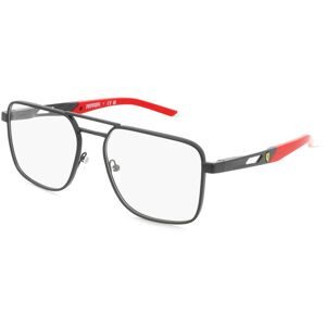 Luxottica Fashion Brillen Vertriebs GmbH Scuderia Ferrari FZ7005 Herren-Brille inkl. Gläser Vollrand Quadratisch Metall-Gestell 56/17/145, Schwarz