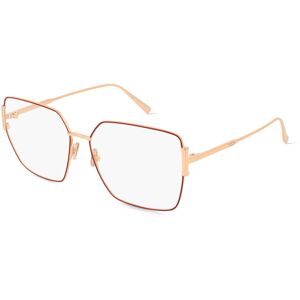 Marcolin Deutschland GmbH Tod's TO5272 Damen-Brille inkl. Gläser Vollrand Quadratisch Metall-Gestell 56/14/140, Rot