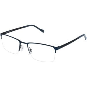 Eschenbach Optik GmbH Eschenbach 820834 Herren-Brille inkl. Gläser Halbrand Quadratisch Titan-Gestell 54/20/145, Blau