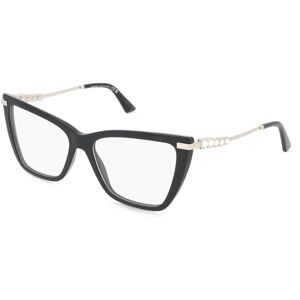 Luxottica Fashion Brillen Vertriebs GmbH Jimmy Choo JC3020B Damen-Brille inkl. Gläser Vollrand Cat Eye Acetat-Gestell 55/16/140, Schwarz