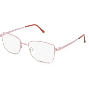 Zhangzhou Agilton Optical Co., Ltd. Fielmann MC 640 FA JENNIFER Damen-Brille inkl. Gläser Vollrand Quadratisch Edelstahl-Gestell 52/18/135, Pink
