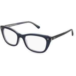 Luxottica Fashion Brillen Vertriebs GmbH Ray-Ban 0RX5433 Damen-Brille inkl. Gläser Vollrand Quadratisch Acetat-Gestell 50/19/140, Blau