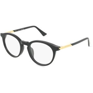 Kering Eyewear Spa Bottega Veneta BV1335OA Unisex-Brille inkl. Gläser Vollrand Panto Acetat-Gestell 50/21/145, Schwarz