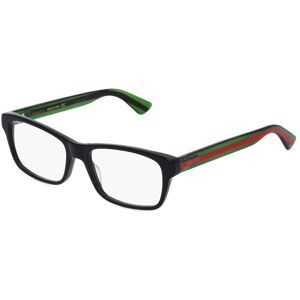 Kering Eyewear Spa Gucci GG0006ON Unisex-Brille inkl. Gläser Vollrand Quadratisch Kunststoff-Gestell 55/18/145, Schwarz