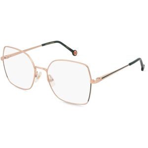 Safilo SpA Carolina Herrera HER 0206 Damen-Brille inkl. Gläser Vollrand Quadratisch Metall-Gestell 55/18/145, Pink