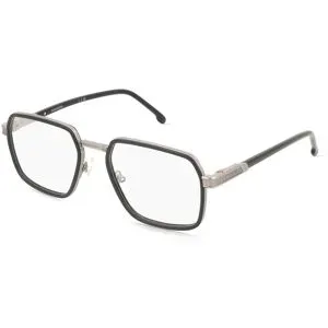 Safilo GmbH Carrera 1144 Herren-Brille inkl. Gläser Vollrand Quadratisch Edelstahl-Gestell 54/19/145, Schwarz