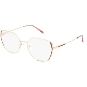 Billion Excel Optical Manufactory Co. Ltd. Fielmann BE 030 FA Damen-Brille inkl. Gläser Vollrand Quadratisch Edelstahl-Gestell 52/17/140, Gold