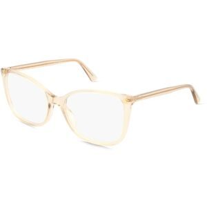Kering Eyewear Spa Gucci GG0026O Unisex-Brille inkl. Gläser Vollrand Cat Eye Acetat-Gestell 53/17/140, Gelb