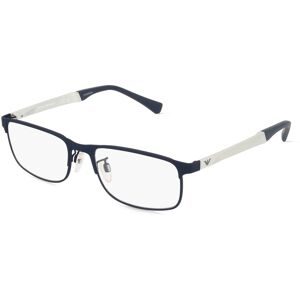 Luxottica Fashion Brillen Vertriebs GmbH Emporio Armani EA1112 Herren-Brille inkl. Gläser Halbrand Quadratisch Metall-Gestell 54/18/145, Blau