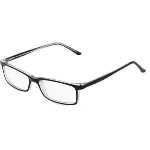 Zhangzhou Agilton Optical Co., Ltd. Fielmann MC 599 CL Unisex-Brille inkl. Gläser Vollrand Quadratisch Propionat-Gestell 50/16/135, Schwarz