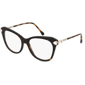 Luxottica Fashion Brillen Vertriebs GmbH Swarovski SK2012 Damen-Brille inkl. Gläser Vollrand Quadratisch Acetat-Gestell 53/17/140, Havanna