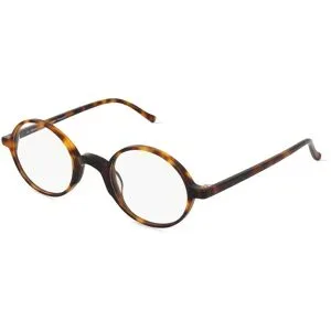 Wenzhou Lanson International Co., Ltd. Fielmann LN 048 CL Unisex-Brille inkl. Gläser Vollrand Rund Acetat-Gestell 46/24/140, Havanna
