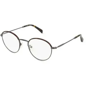 Optic Prima HK Fielmann OPH 9956 CL Unisex-Brille inkl. Gläser Vollrand Panto Metall-Gestell 49/21/140, Grau