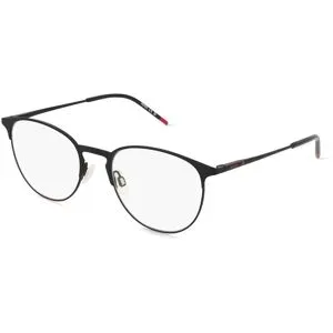 Safilo SpA Hugo HG 1290 Herren-Brille inkl. Gläser Vollrand Panto Metall-Gestell 52/19/145, Schwarz