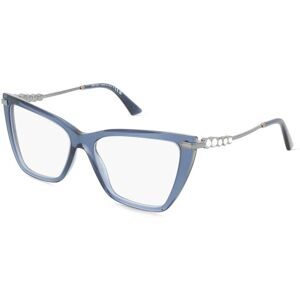 Luxottica Fashion Brillen Vertriebs GmbH Jimmy Choo JC3020B Damen-Brille inkl. Gläser Vollrand Cat Eye Acetat-Gestell 55/16/140, Blau