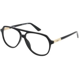 Kering Eyewear Spa Chloé CH0366O Damen-Brille inkl. Gläser Vollrand Pilot Acetat-Gestell 57/13/140, Schwarz