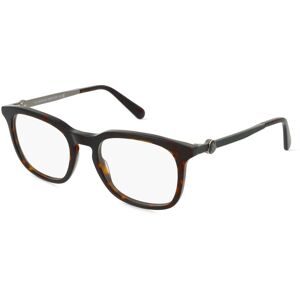 Luxottica Fashion Brillen Vertriebs GmbH MONCLER ML5176 Unisex-Brille inkl. Gläser Vollrand Quadratisch Kunststoff-Gestell 52/20/145, Havanna